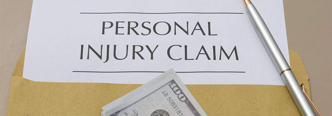 Injury Claim Filed: Legal Document with Money on Desk Scene