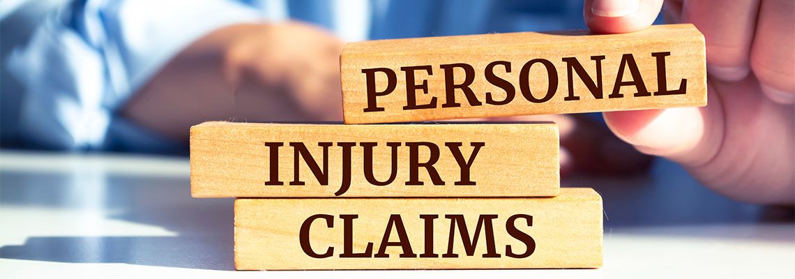 Wooden blocks with words 'Personal injury claims'