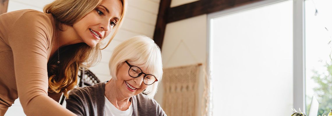 Old women preparing estate plan