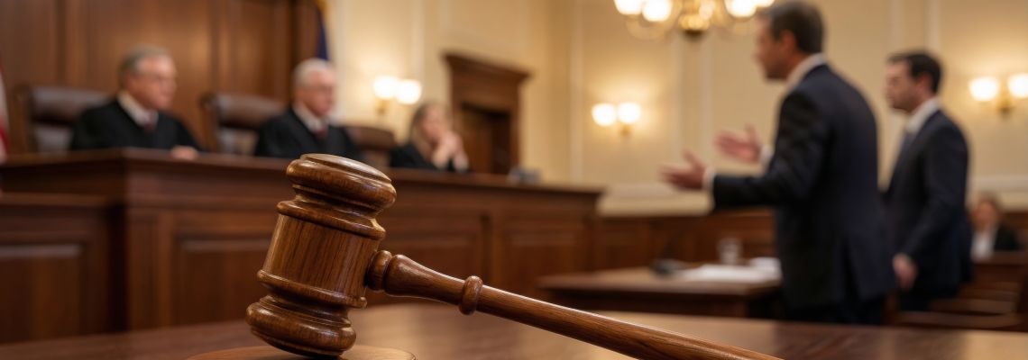 Criminal appeal in courtroom