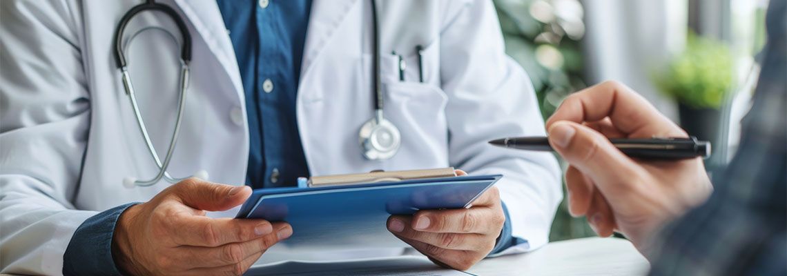 Patient consulting with Doctor