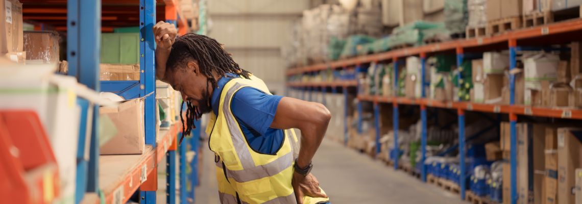 Factory worker with back injury