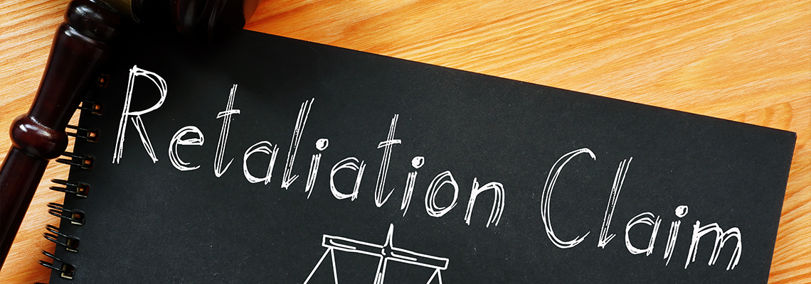 Retaliation claim is shown on the photo using the text