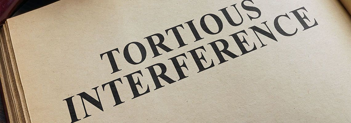 Tortious interference written in a book
