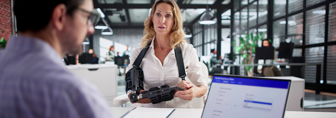 Injured Worker Seeks Compensation in Lawyers Office