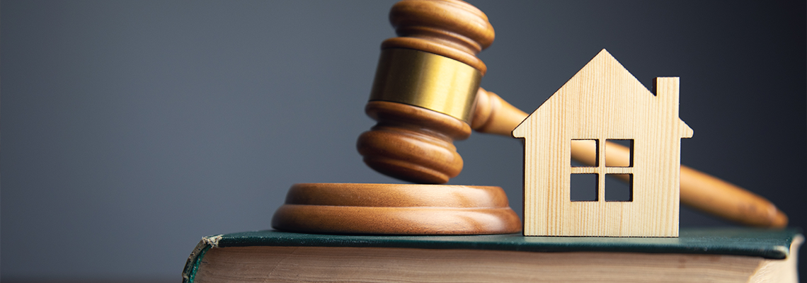 Judge auction and real estate house model