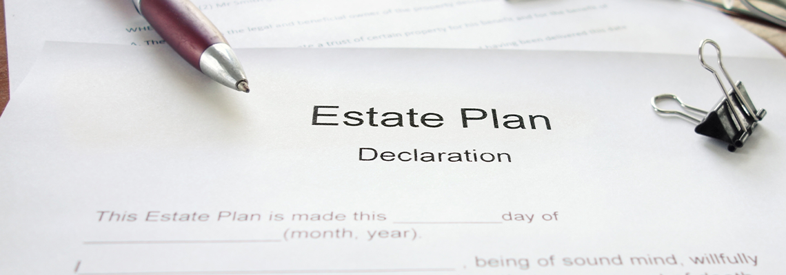 Estate Planning documents with pen and clip