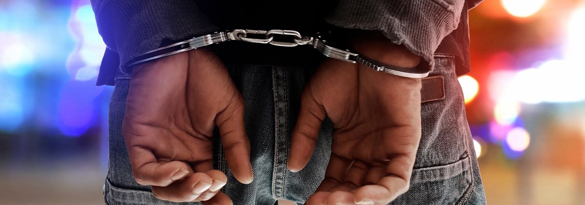 Handcuffed man