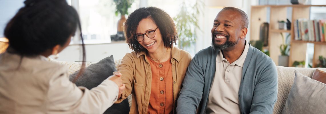 Couples consulting with professional for estate plan