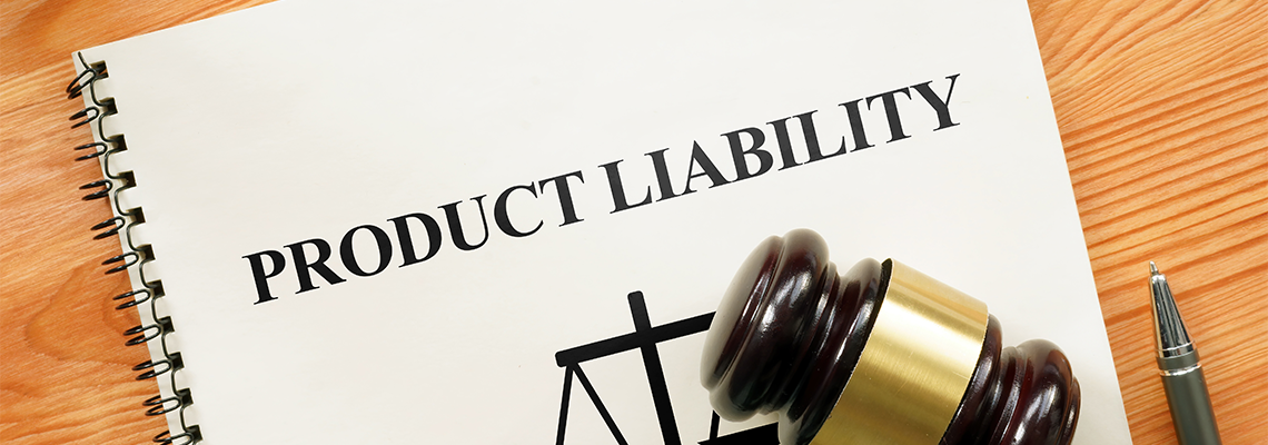 Product Liability is shown on the photo using the text as legal concept