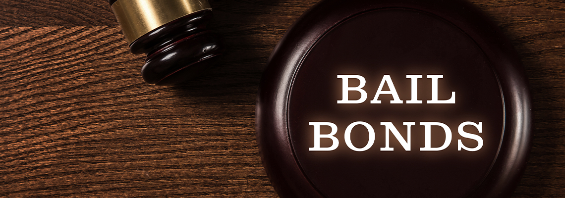 Judge gavel and Bail Bonds services concept