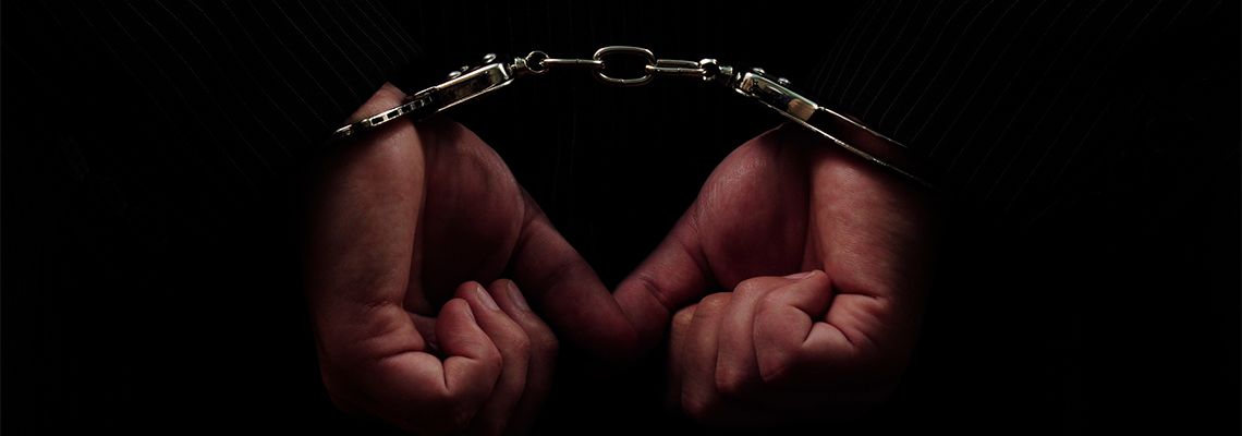 Handcuffed man
