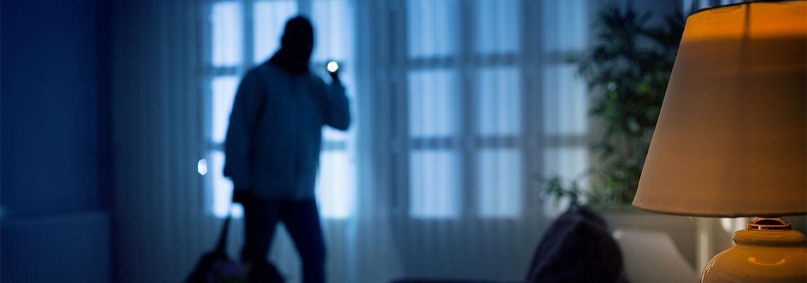 Intruder inside home at night