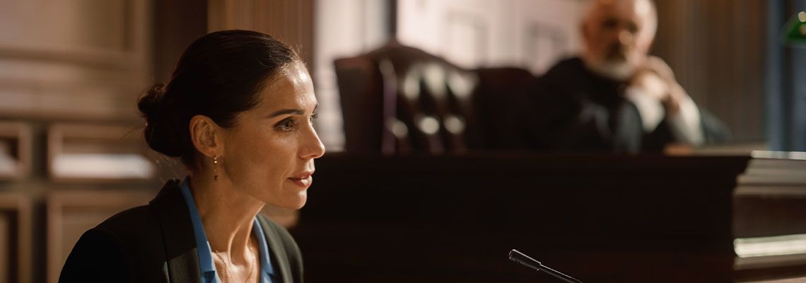 Witness Testifying in courtroom
