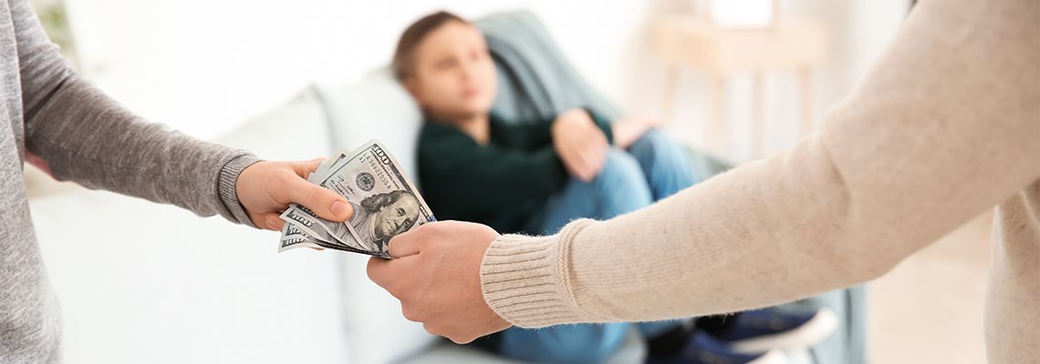 Man giving alimony to his ex-wife