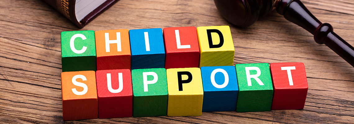 Child Support Block With Bible And Mallet