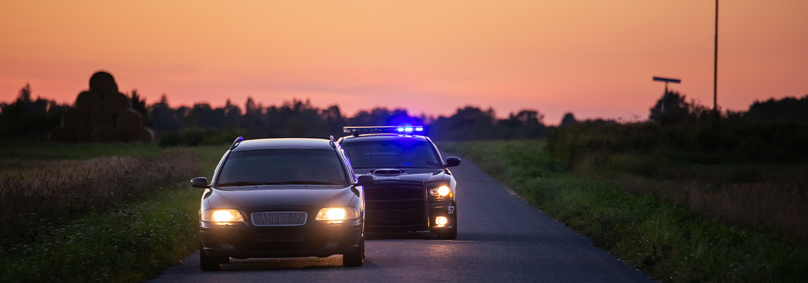 Speeding Driver Gets Pulled Over By Police Patrolling Car