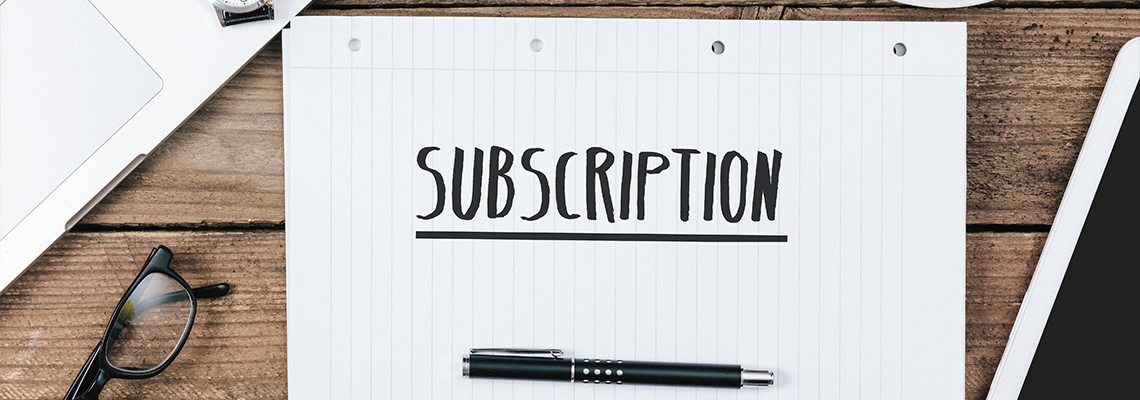 Headline Subscription on note pad