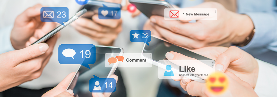 People using social media