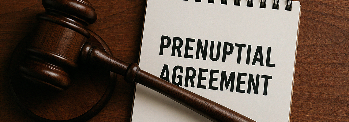 Prenuptial Agreement Legal Document Gavel Wooden Brown Justice