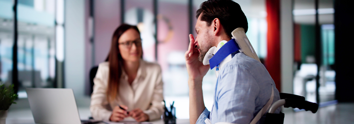 Worker Injury And Disability Compensation in Lawyer Office.psd