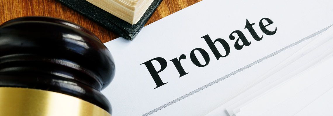 Gavel with Probate file in table