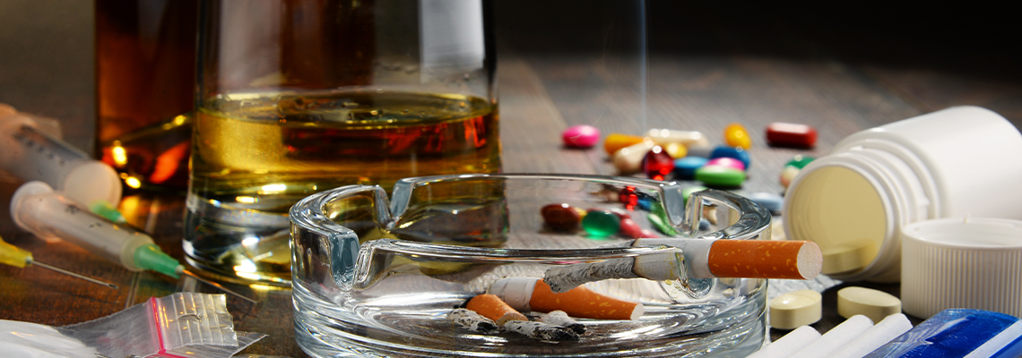 Addictive substances, including alcohol, cigarettes and drugs