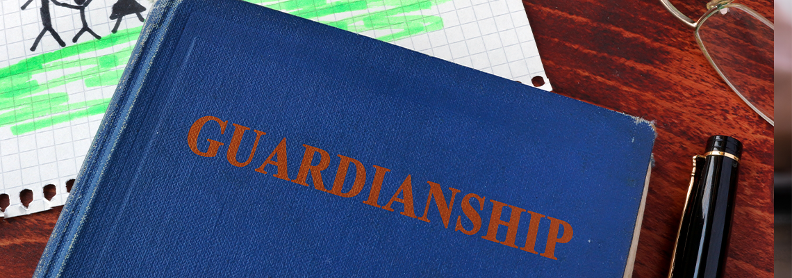 Book with title Guardianships and children’s picture