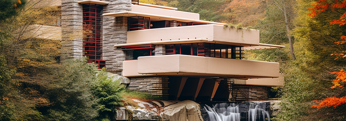 The iconic Fallingwater house designed