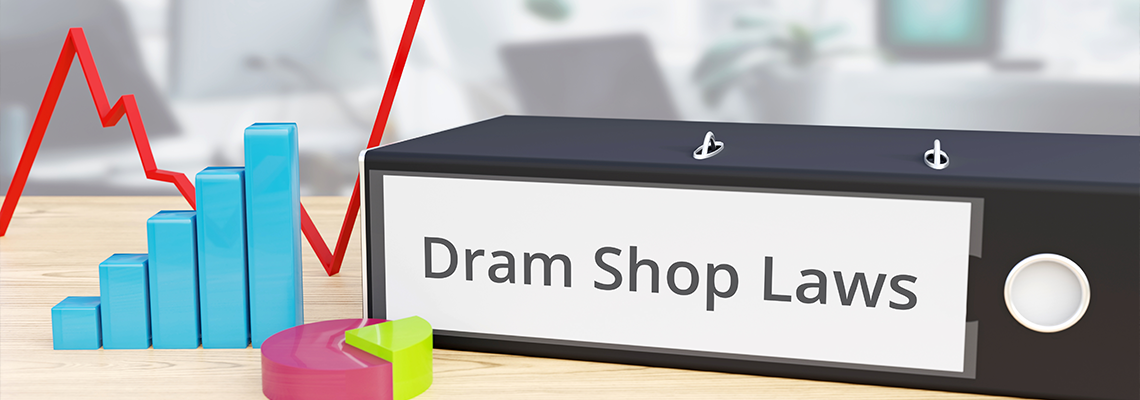 Dram Shop Laws - Finance/Economy. Folder on desk with label beside diagrams