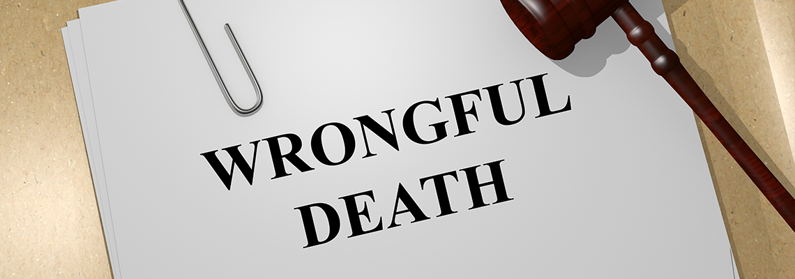 Wrongful Death on Paper and Gavel on Table
