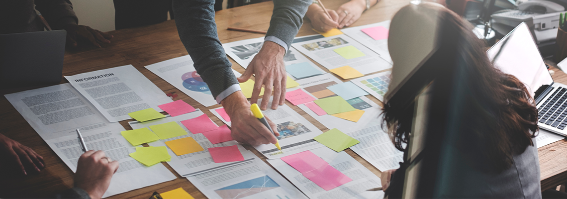 Business people planning strategy in office