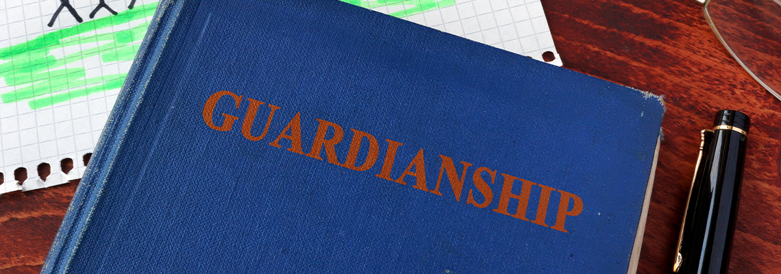 Book with title Guardianships and children’s picture