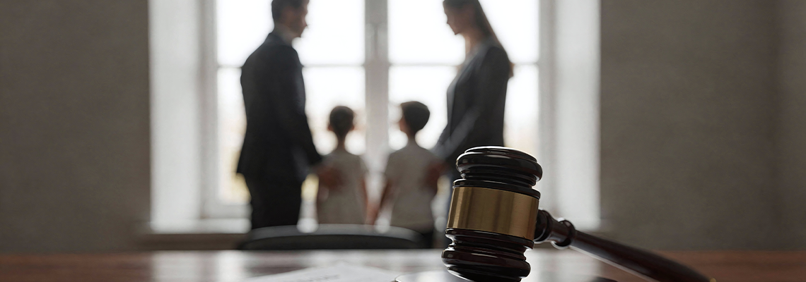 Family Court Decision with Gavel and Legal Documents