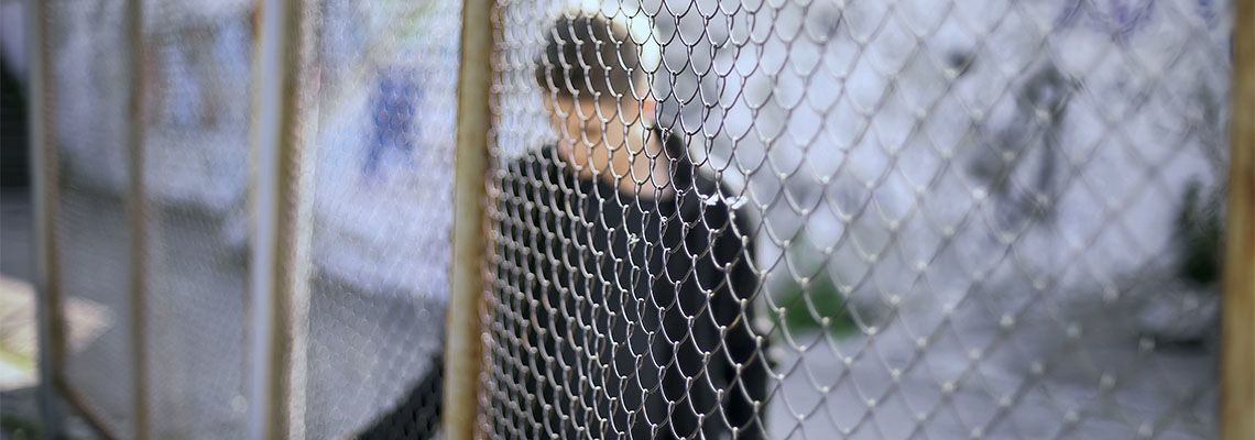 Young boy in Juvenile Detention Center