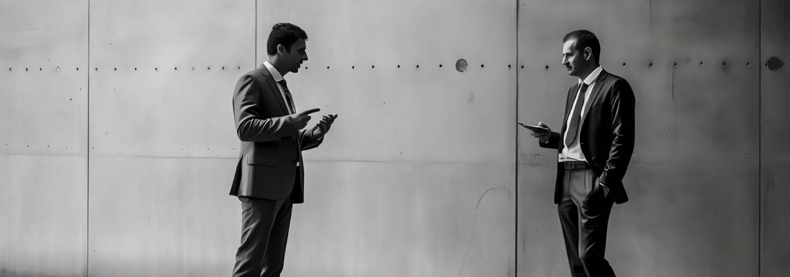 Two businessmen arguing