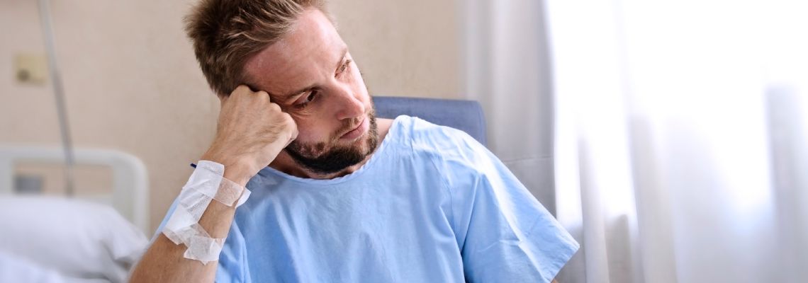 Injured man in hospital