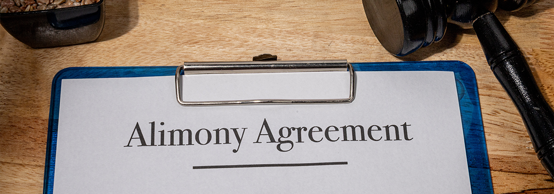 Alimony Agreement Document with Gavel – Legal Spousal Support Concept