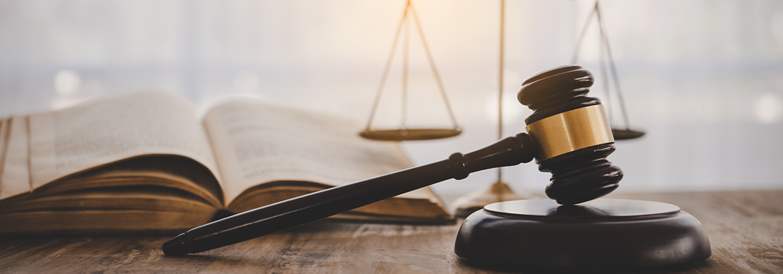 Law theme, mallet of the judge, law enforcement officers, evidence-based case
