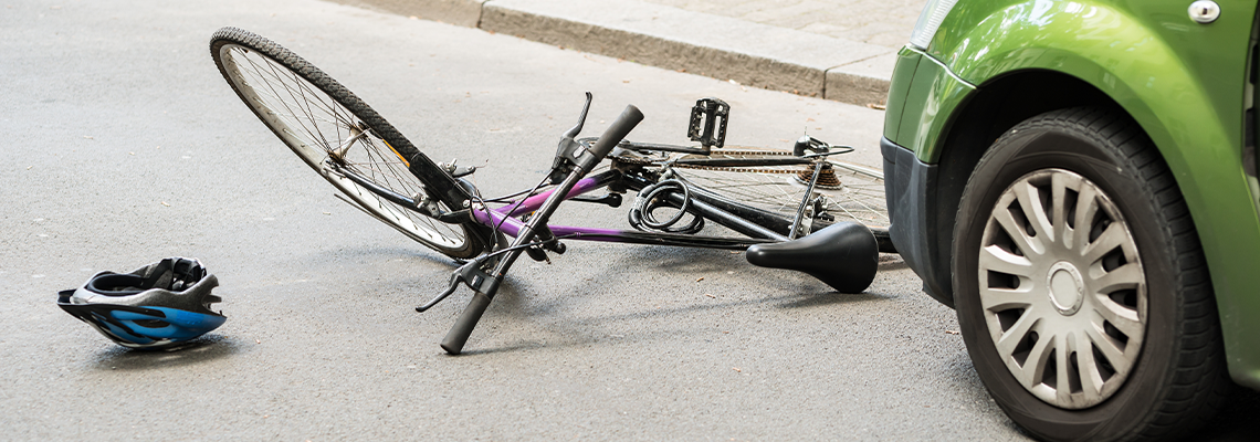 Bicycle After Accident On The Street