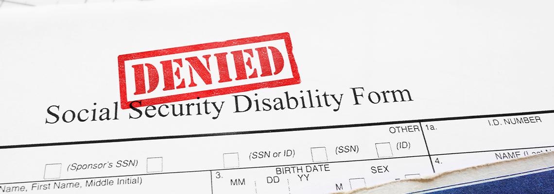Denied Social Security disability application