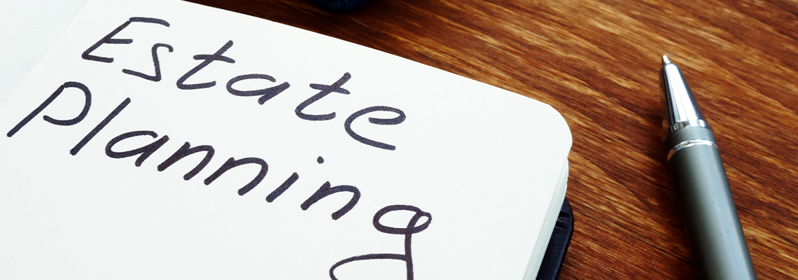 Estate Planning Handwriting Sign on The Sheet