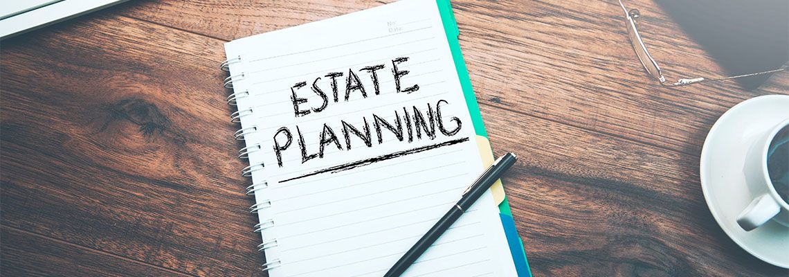 Text estate planning on notepad