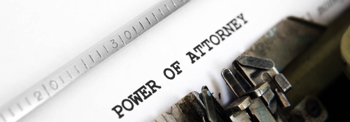 Typed heading: Power of Attorney
