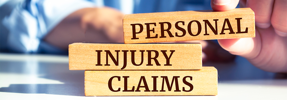 Wooden blocks with words 'Personal injury claims'