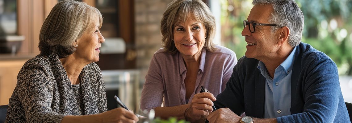 Senior couple preparing estate plan with attorney