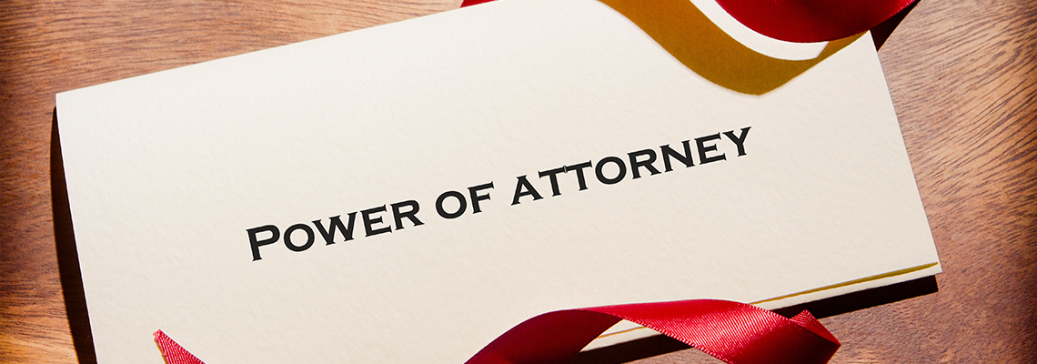 Still Life Of Power Of Attorney Document On Desk