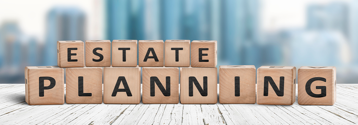 Estate Planning Sign on A Wooden Pier