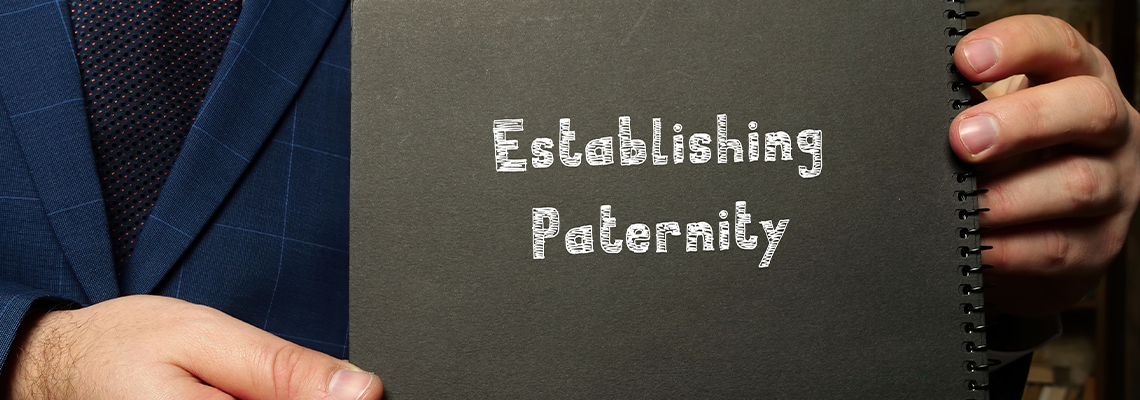 Establishing Paternity with inscription on the sheet