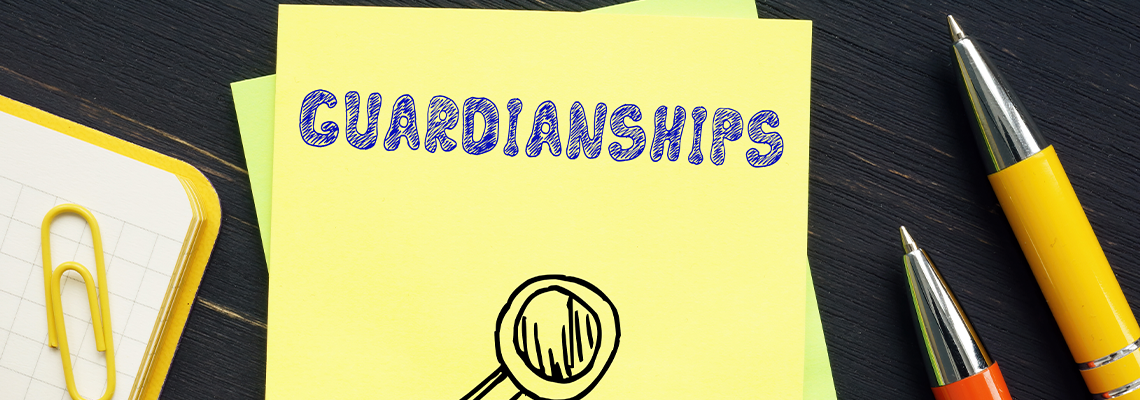 GUARDIANSHIPS inscription on the sheet